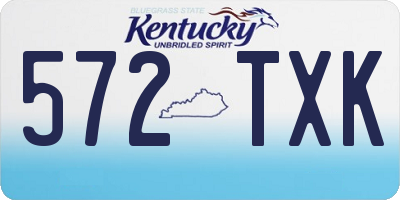 KY license plate 572TXK
