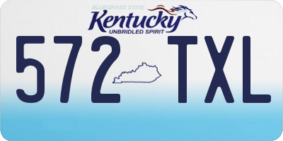 KY license plate 572TXL