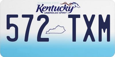 KY license plate 572TXM