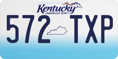 KY license plate 572TXP