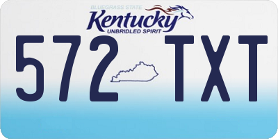 KY license plate 572TXT