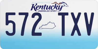 KY license plate 572TXV