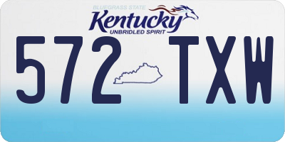 KY license plate 572TXW