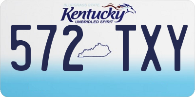 KY license plate 572TXY