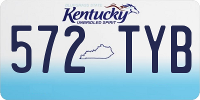 KY license plate 572TYB