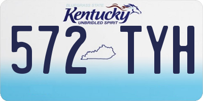 KY license plate 572TYH