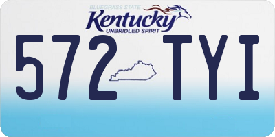 KY license plate 572TYI