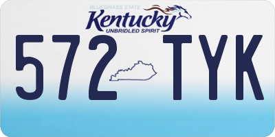 KY license plate 572TYK