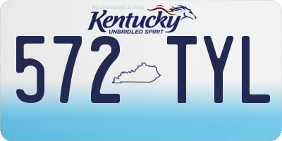 KY license plate 572TYL