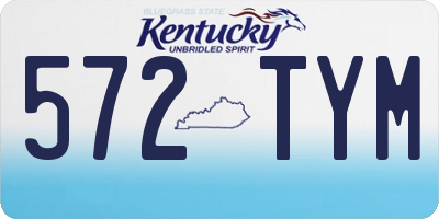 KY license plate 572TYM