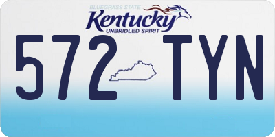 KY license plate 572TYN