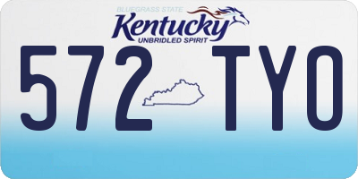 KY license plate 572TYO