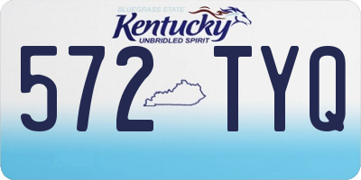 KY license plate 572TYQ