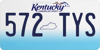 KY license plate 572TYS