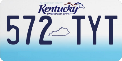 KY license plate 572TYT
