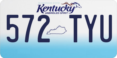 KY license plate 572TYU