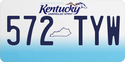 KY license plate 572TYW