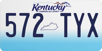 KY license plate 572TYX