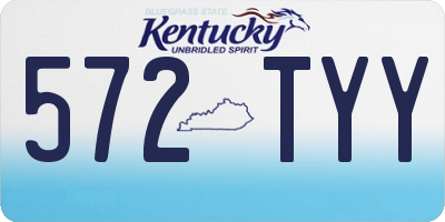 KY license plate 572TYY