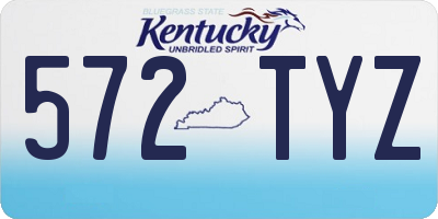 KY license plate 572TYZ