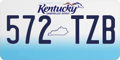 KY license plate 572TZB