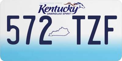KY license plate 572TZF
