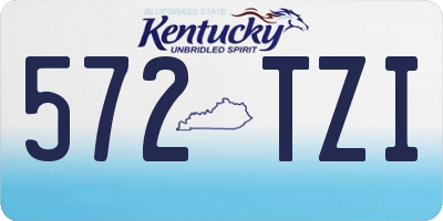 KY license plate 572TZI