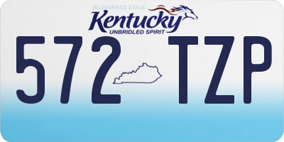 KY license plate 572TZP