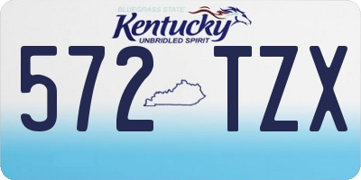 KY license plate 572TZX