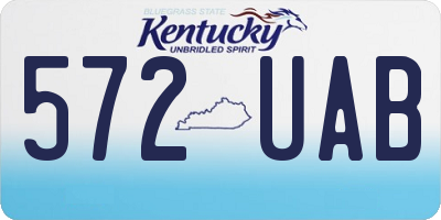 KY license plate 572UAB