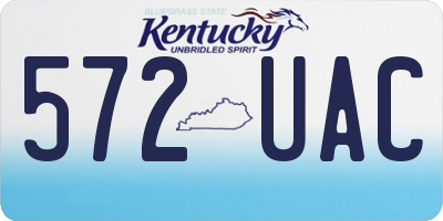 KY license plate 572UAC
