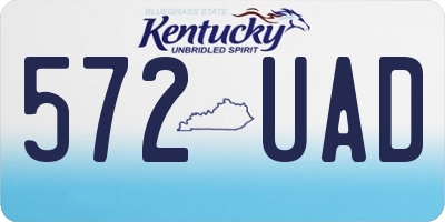 KY license plate 572UAD