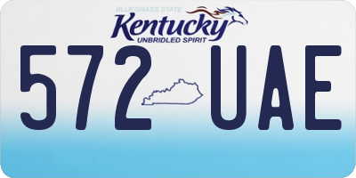 KY license plate 572UAE