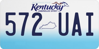 KY license plate 572UAI