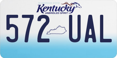 KY license plate 572UAL