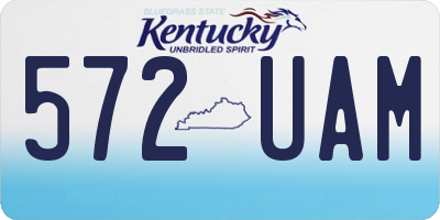 KY license plate 572UAM