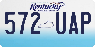 KY license plate 572UAP