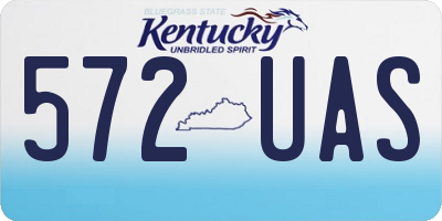 KY license plate 572UAS