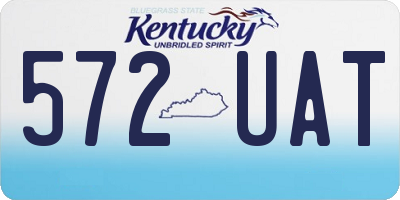 KY license plate 572UAT