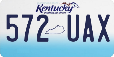 KY license plate 572UAX