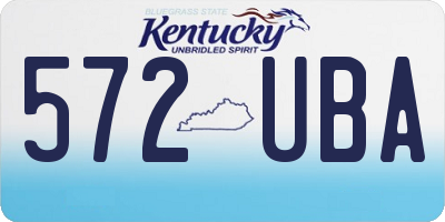 KY license plate 572UBA