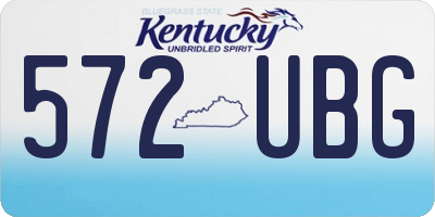 KY license plate 572UBG