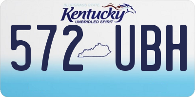 KY license plate 572UBH