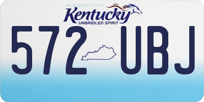 KY license plate 572UBJ