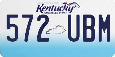 KY license plate 572UBM