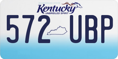 KY license plate 572UBP