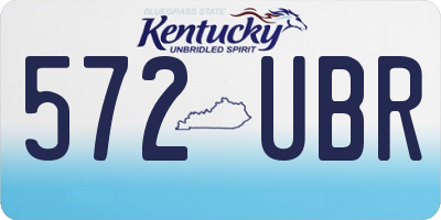 KY license plate 572UBR