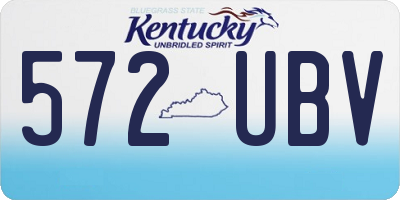 KY license plate 572UBV