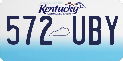 KY license plate 572UBY