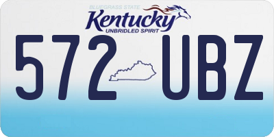 KY license plate 572UBZ